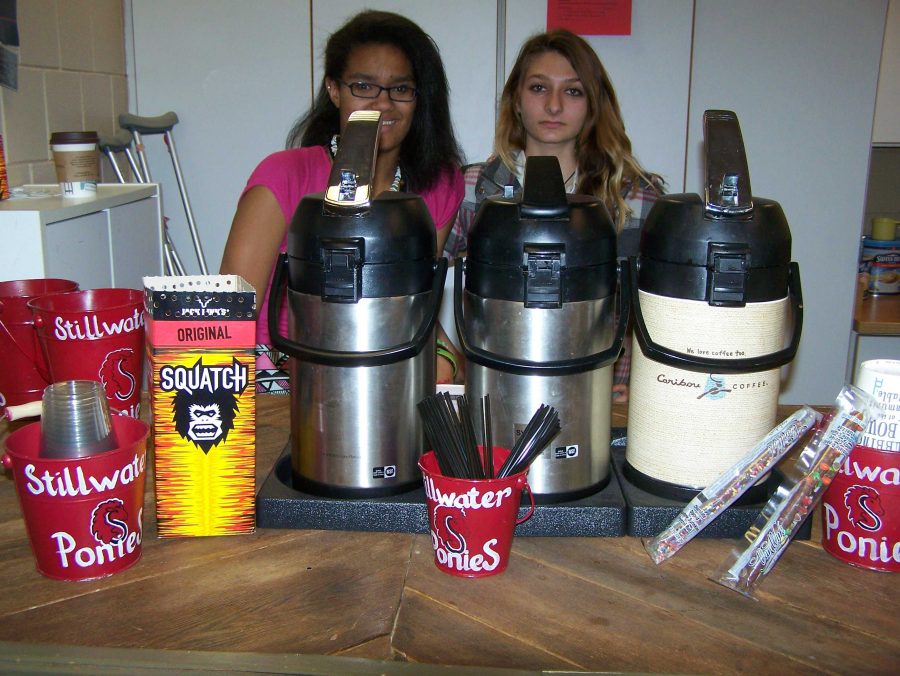  High school coffee shop expands products and coffee flavors. Coffee stand is located outside of White Pony Center.