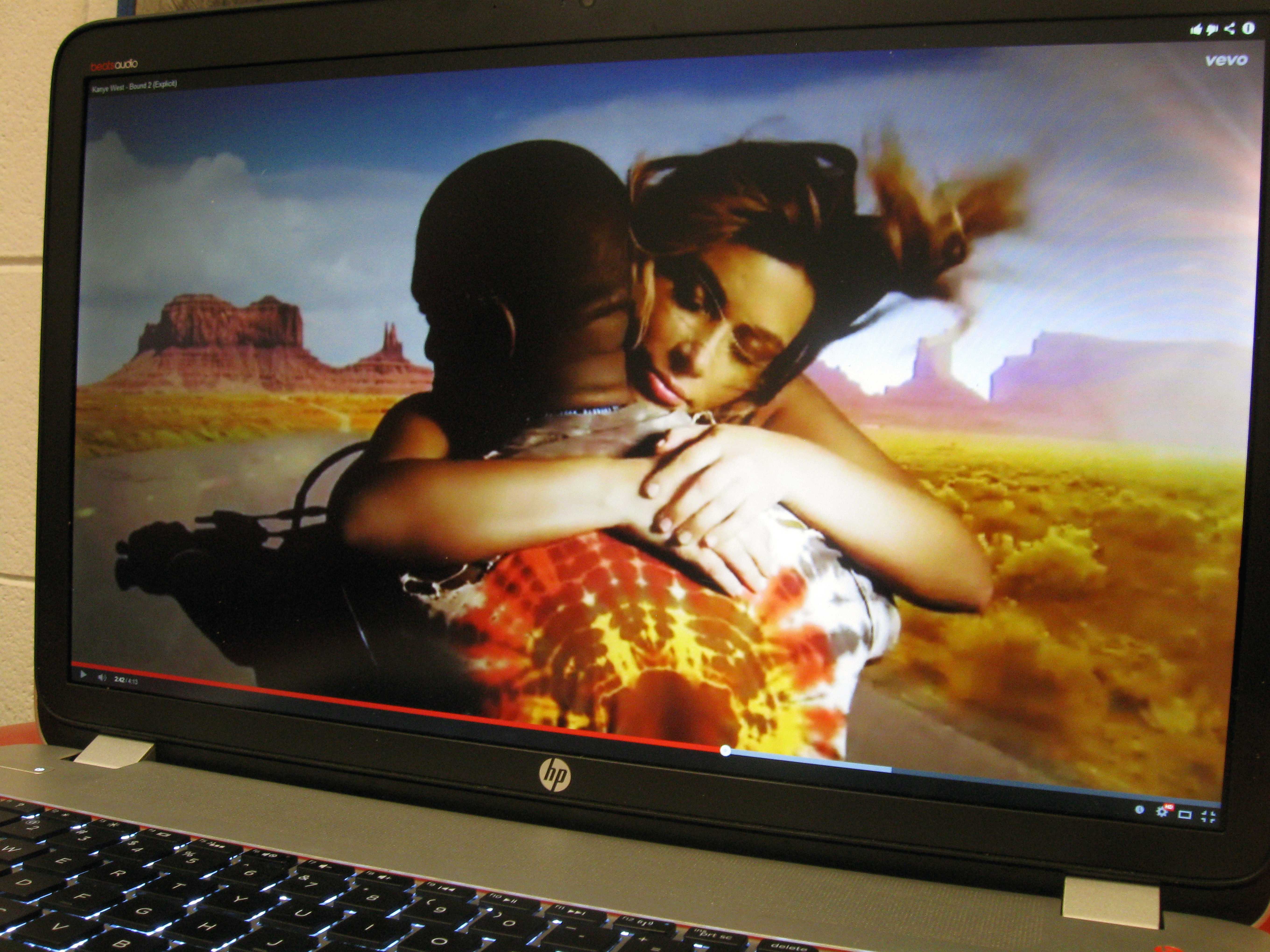 Students dislike the fake scenery and strange moments between Kanye and Kim in this music video.