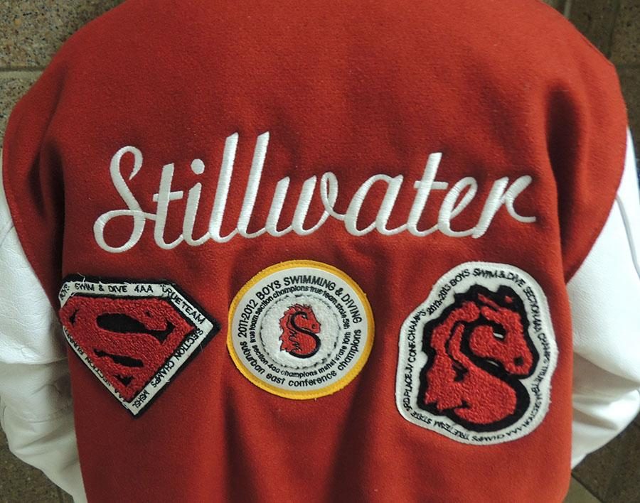 Photo by Caitlin Rademacher 
The varsity letter will be an addition to the front of a student’s letter jacket for the students to proudly display their hard work and effort put into the community.