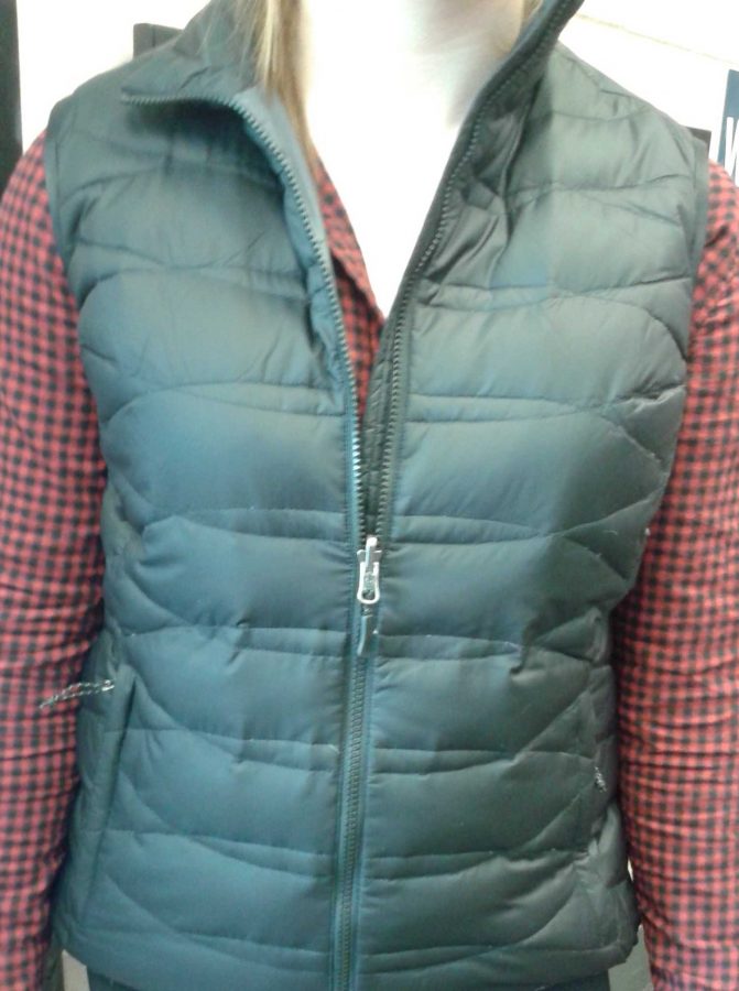 Photo by Calli Clay Junior Alex Holmberg said, I wear vests because I like to layer, and they are super warm and comfy.