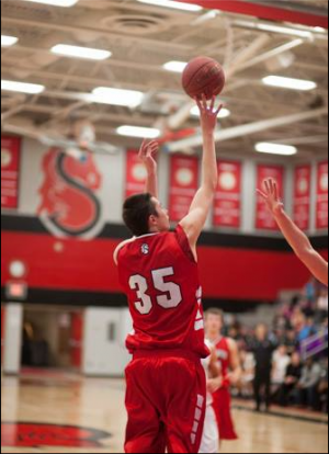 Senior Kyle McKinley #35. Kyle has committed to playing basketball at University of Albany next year.