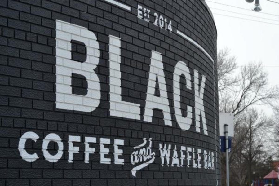 Black was once known as Muddsuckers, a coffee shop located in the south east Como neighborhood. It was owned by Brad Cimaglio, one of the creators of Black: Coffee and Waffle Bar. According to their website, In January of 2014 with the help of project manager Kelly Nelson and Rebecca Powers, they undertook a complete re-brand project into what is now Black Coffee and Waffle Bar.