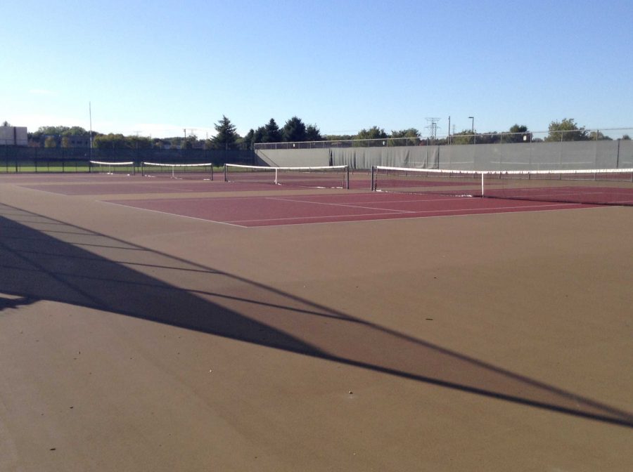 These tennis courts will be moved for the expansion of the Pony athletic center.  What will be here will be a bus round-a-bout for athlete drop off.  Theyre moving the tennis courts,           social studies teacher, Matt Kiedroski said.