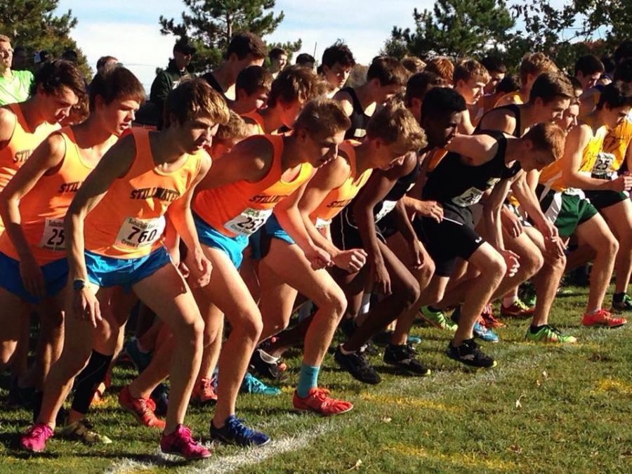 Boys Cross Country team lines up as they prepare for their race this August.