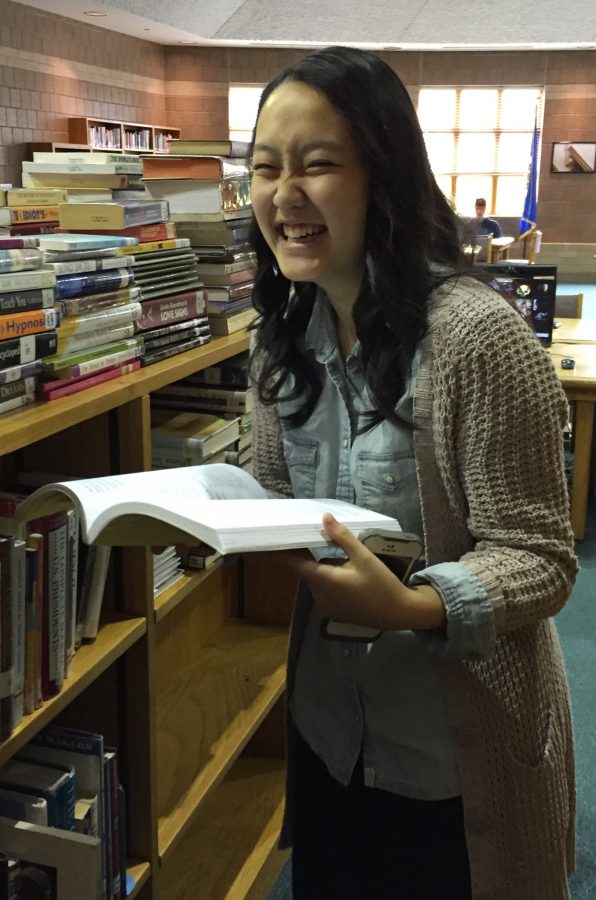 In the library Karisma enjoys flipping through pages of random books she finds on the shelves to learn random new information.  
The random things you find can be very serious or very humorous, 