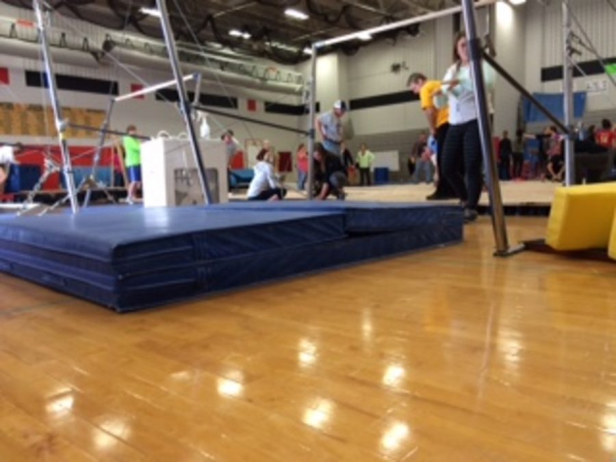 On Sunday Nov. 8 the gymnastics hosted an event to help them set up their equipment to get ready for the upcoming season. Parents, family members, key club and national honors society members all were there to help the team. Members from key club and national honor society were able to count this as volunteer hours. The more people we have the faster we get it done, head coach Traci Swenson explained why it is so important to have many volunteers.