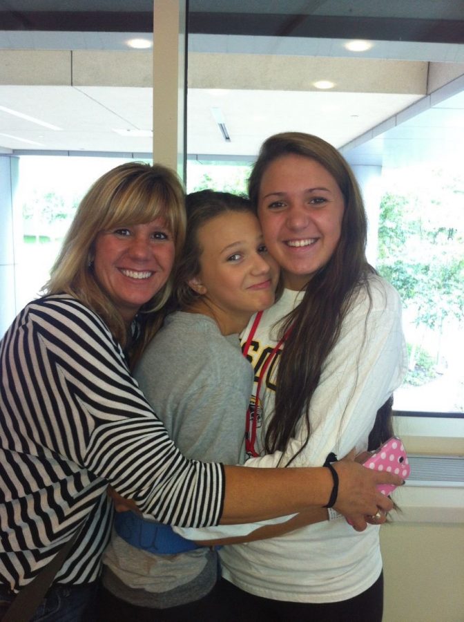 Jurek visiting with her sister and her mom at the hospital. “This was just a day when they came and visited me in the hospital, since they couldnt be there overnight or during the day hours when I had my therapy,” says Jurek.