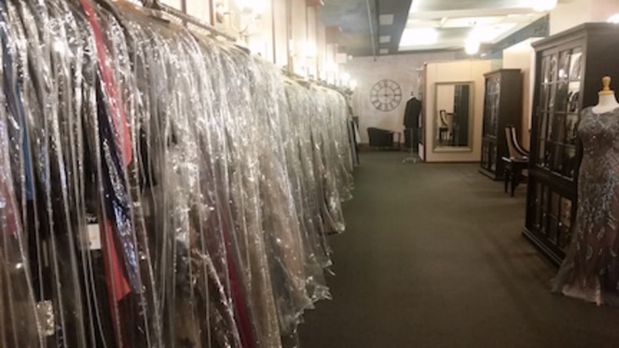 Our Shop has a large selection of dresses to choose from. They focus on finding a girl the perfect dress that she feels beautiful in and makes her feel special.
   We have a huge variety of dresses to fit the many different styles that girls want for prom says employee Whitney Waugle.