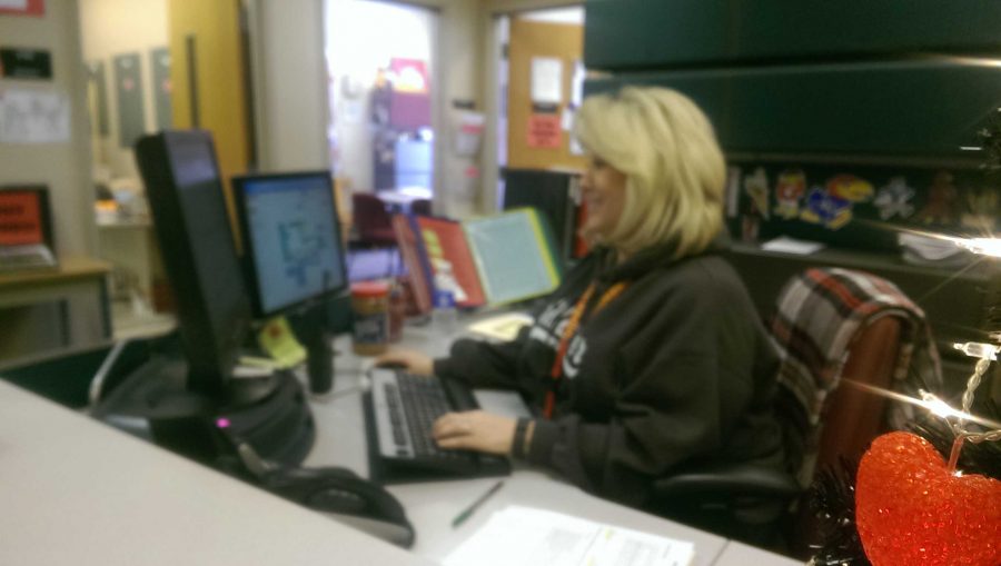 Enhelder, along with everything else, works as the assistant for the assistant principal. Right now Mr. Howlett is out on medical leave so Im working with Mrs. Otto while she fills in. Her work requires her to be both flexible while organized for herself and others around her.