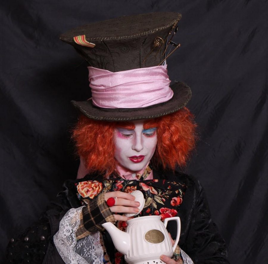 Gina Jostes won the title of Senior Division Art Grand Champion for her Mad Hatter costume, an ensemble that many people at the school probably saw her wear during Halloween; its based off of the character of the Mad Hatter -or Tarrant Hightopp- in Tim Burtons 2010 rendition of Alice in Wonderland. 
