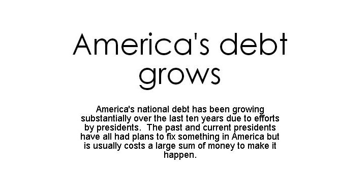 Efficient planning to reduce Americas debt