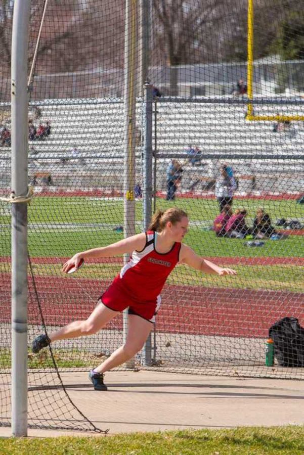Diedrichs throws shot put and discuss and excels in both. Although she is not a captain, she has all of the qualities to be. Track coach, Paul Wieland says, As a senior leader, she realizes she doesnt need a star on her shoulder to lead, she very well could be a captain, she very well could get all of those awards but she doesnt need those to play the role of a captain.