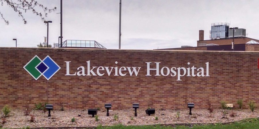 The Entrance of Lakeview Hospital, where students can volunteer towards a college scholarship, with many opportunities for students to help.