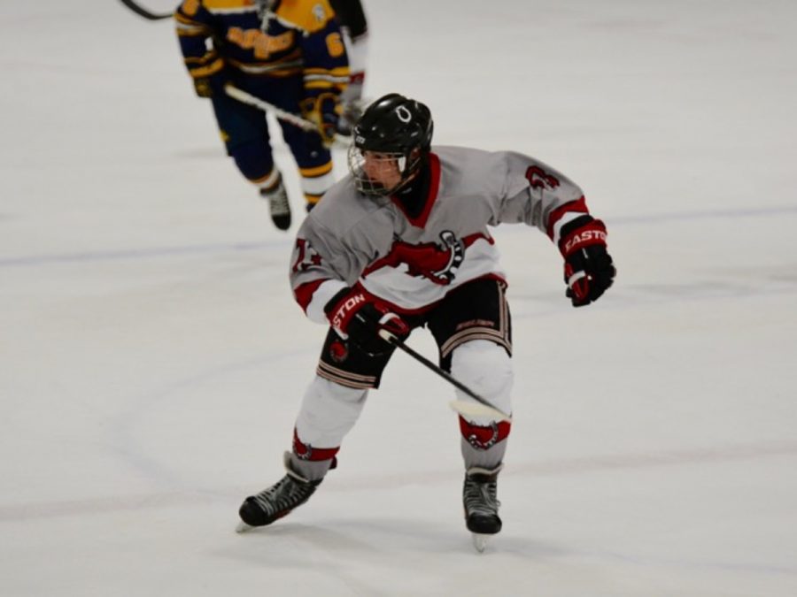 Murr hustles back on defense to prevent any goals from being scored. His hard work not only on the ice but off the ice inspires hs other team mates to try and work just as hard. 
