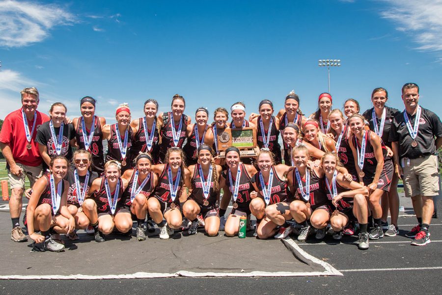 The Stillwater girls lacrosse team after they won third place at the state tournament. I enjoy the lacrosse team because everyone is really committed to one another and our team goals. We have advanced to the state tournament and done very well for the past few years, but that really reflects the commitment from everyone on the team! Junior Sophie Rondeau explains (Bottom, second from left).