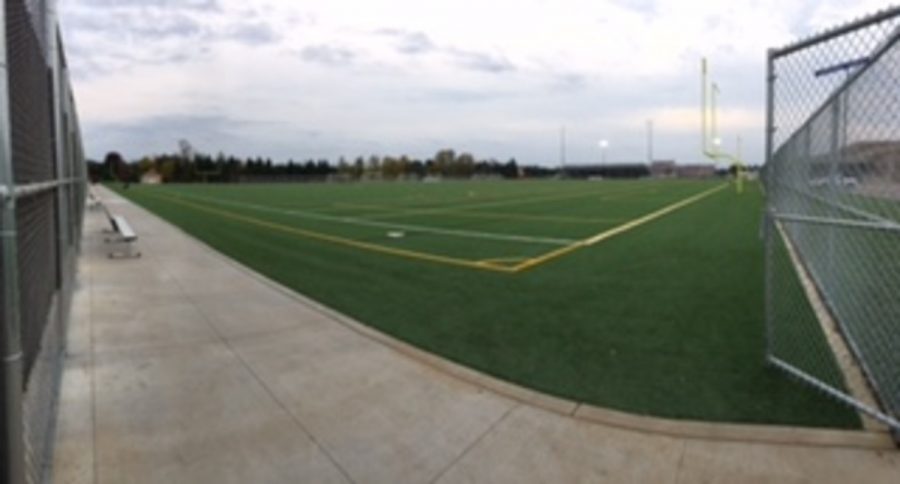 Panoramic of the practice fields. The turf gives anyone the ability to go up to the high school to practice their abilities or just to have some fun. Fernandez said, “My friends and I use the turf every weekend to play some backyard football. We always know that there is a great source that always has great conditions at our disposal. With the turf it allows me and the guys just to go have some fun.”
