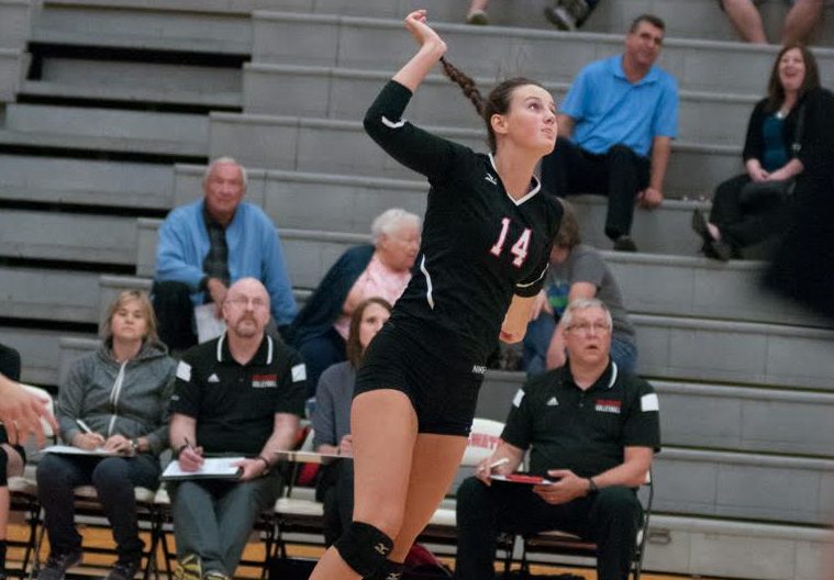 Photo Courtesy Brad Cornell - Countryside Photo
This is an action picture of a junior named Rachel Houle who plays on the girls varsity team. Volleyball means that I always have an instant family on whatever team I am on always cheering me on, says Houle.