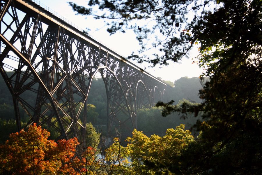 Photo by Jack Lange. Fall colors are often featured in junior and photographer Jack Lange’s photos, such as this photo of High Bridge on the St. Croix, taken in the fall of 2015. As with this photo, Lange often leaves early in the morning to capture photos, many times joined by friend and partner Hannah Brown. Brown says, “He will go to extreme lengths to get some of his shots, and it makes me so happy when he finally gets what he was working for.”