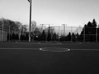 Photo by Bella Anderson-
The Lily Lake basketball court. After his injury Lucas says, It felt good to get back.