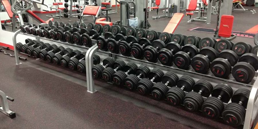 This is the weight set in Snap Fitness. Senior Patrick Sullivan says, All of the machines, weights, etc. are all in very good shape and the gym is clean too.
