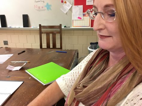 Becky Mazzara, ASL teacher and NHS adviser, gets ready before an NHS meeting. Just being part of the education community [is the best part], and…I’ve subbed in other districts and so far wherever else I’ve been this still feels like home, Mazzara says.