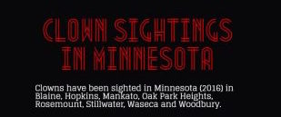 Clown sighting trend spreads fear across Minnesota