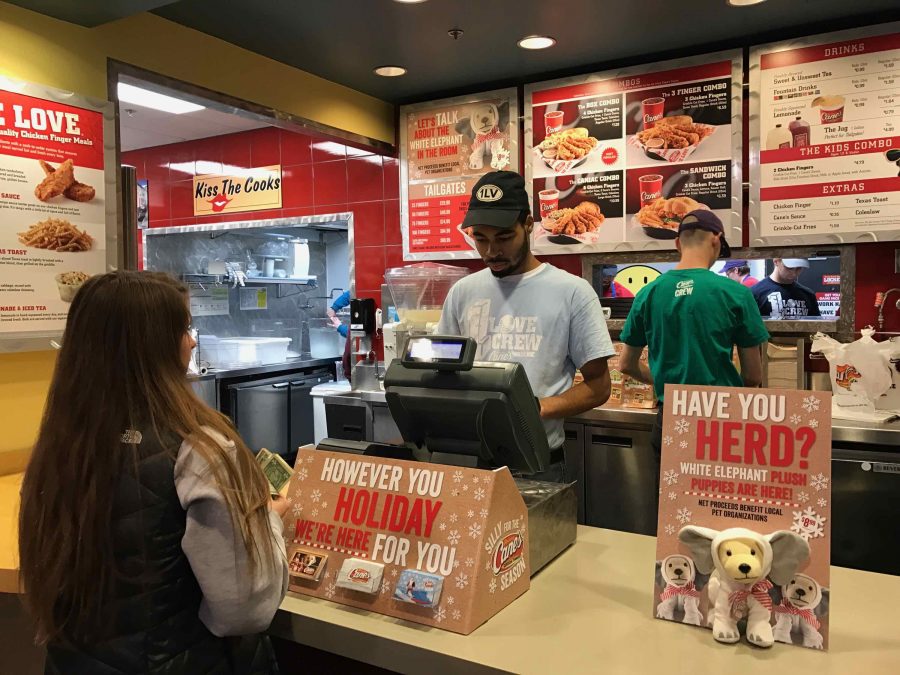 Ordering at Canes is fast and easy due to there only being four things on the menu. Sophomore Jack Seipel says, Its very simple to order, because theres only 4 things on the menu.