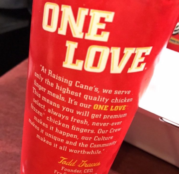 This is the motto at Raising Canes. Not only do people love the chicken, they also love the company. Sophomore Jack Seipel says, Not only is it good chicken, but socially the company does really well.
