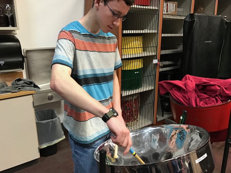 This is a picture of Pavlicin playing his instrument in band. Pavlicin says, Throughout my life, I have had many opportunities to explore my passions for engineering, international relations, and cultural studies. One of his many passions includes playing in the Stillwater High School band. 