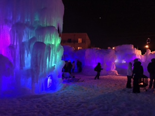 The ice castles downtown Stillwater have been a fun addition to the town. It has brought people from all over Minnesota to Stillwater. Jane Hubbard says, They should definitely bring back the ice castles next year.