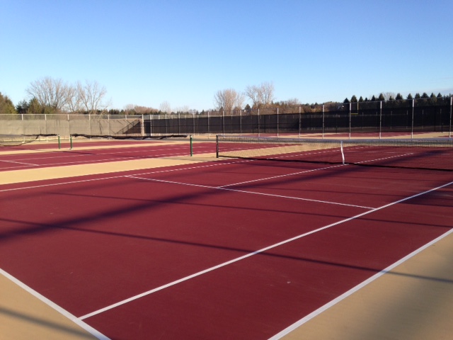 Stillwaters new tennis courts. The new courts are great and will make the season a lot better for the team, Cole Dutko said.