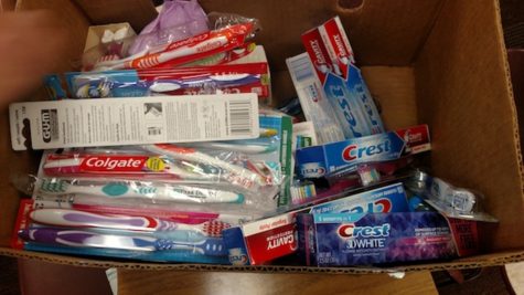 Amnesty International collects hygiene products