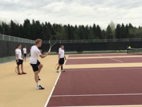 The team looks to senior leadership to help direct the team towards success. We still have our first singles, Jack Leach, and first doubles, Parker and Cole Dutko, from last year who are now all seniors, so we have a more experienced team than last year, juinor Keyan Shayegan says.