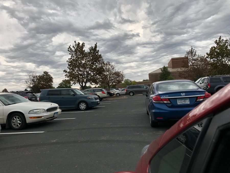 20 minutes after school has ended, students are still fighting to get out of the congested lot.