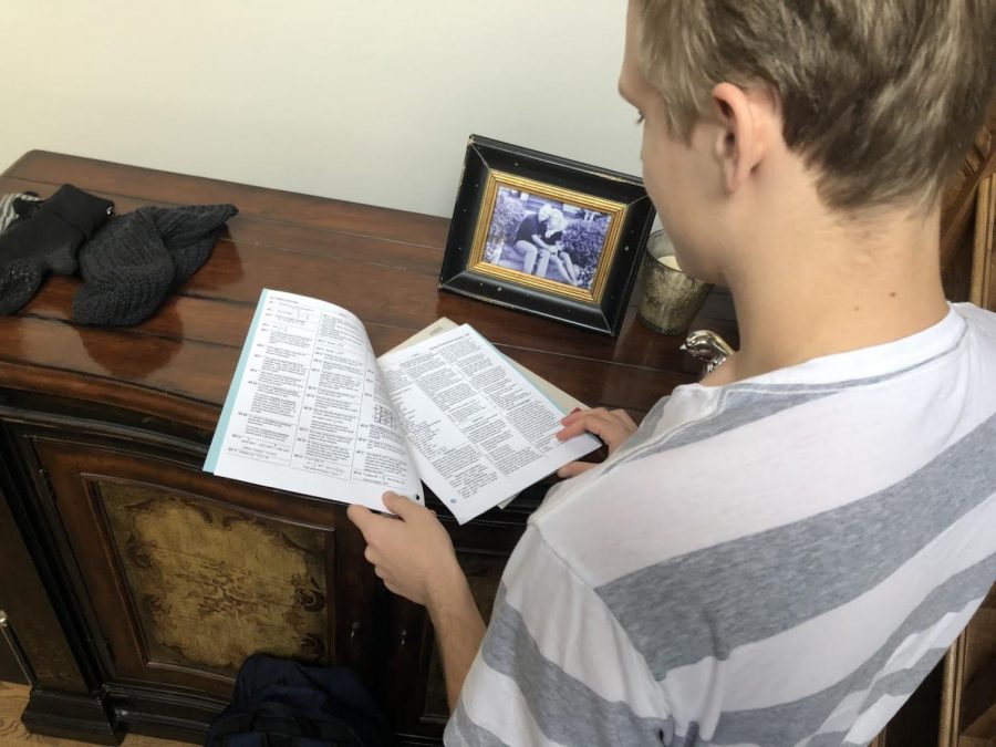 Across the country, juniors and seniors prepare to take the ACT, such as junior Haakon Bjork. The competitive nature of the test has created many means of trying to get a better score: apps, books/booklets, and classes.