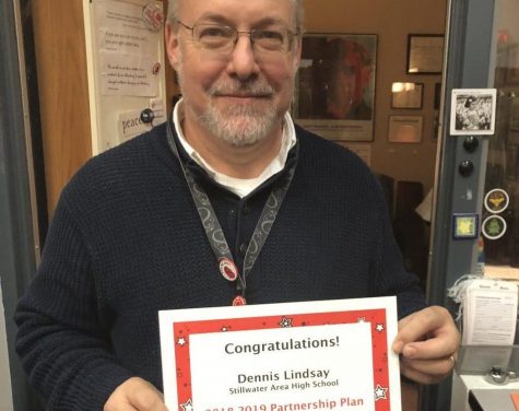 Music teacher Dennis Lindsay received an award for a Partnership grant this year. Tubas! Tubas! Tubas! will provide students with new tubas to practice and perform with.