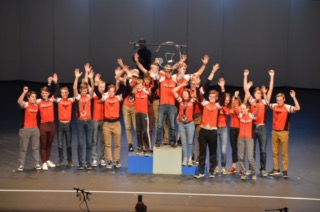 The Stillwater mountain bike team poses for a picture after winning the biking tournament. This is the second year in a row the team has won.  Another trophy will be added to the schools collection. 