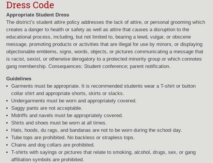 The+district+wide+dress+code+sets+the+standards+for+a+safe+learning+environment+for+all.+This+year%2C+a+new+policy+regarding+hoodies+was+put+in+place.++