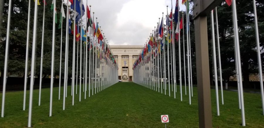 The United Nations in Geneva, France. Students involved in the model UN club will learn about the United Nations.