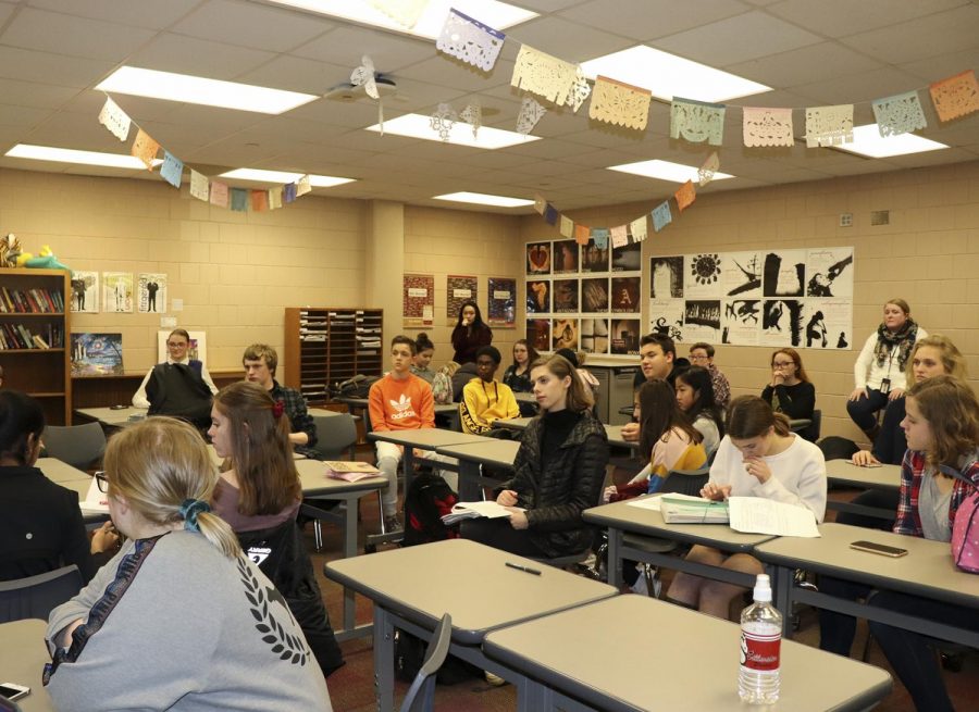 Speech team meeting. The whole team meets every Tuesday. 