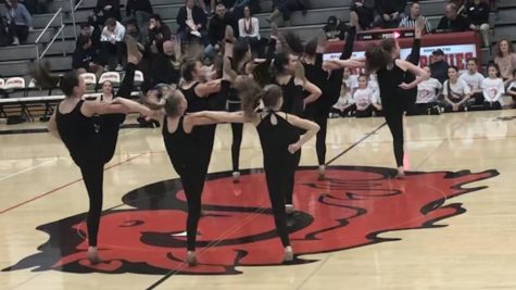 The chavels performed Feb. 8. During halftime at the varsity boys basketball game. Along with them were junior dancers from around  the community.
