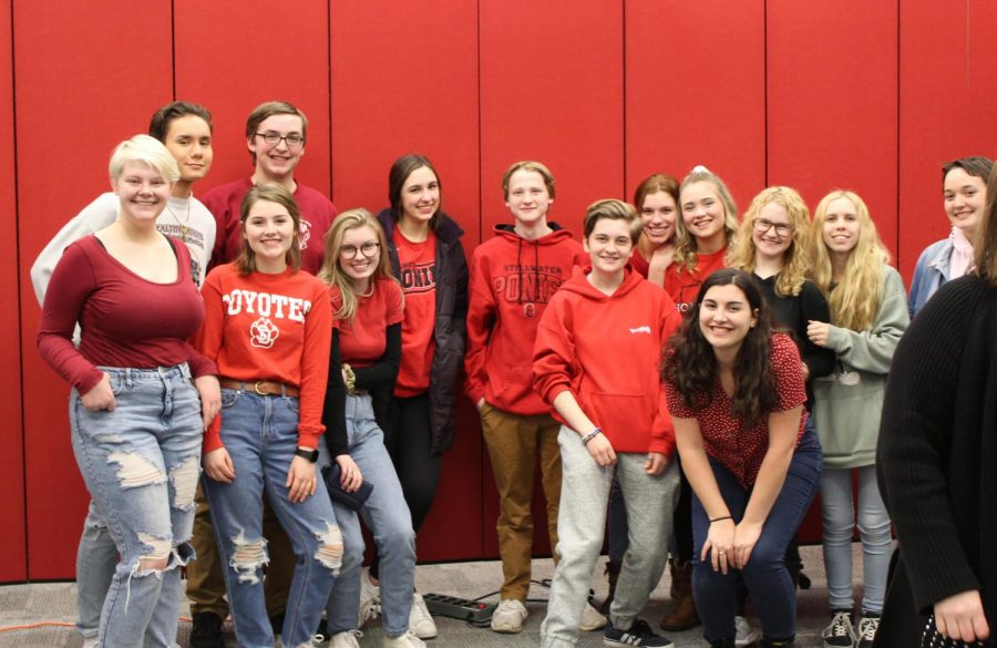 Students attended the Feb. 21 school board meeting to show support for Student Council Presidents representation at school board meetings. 