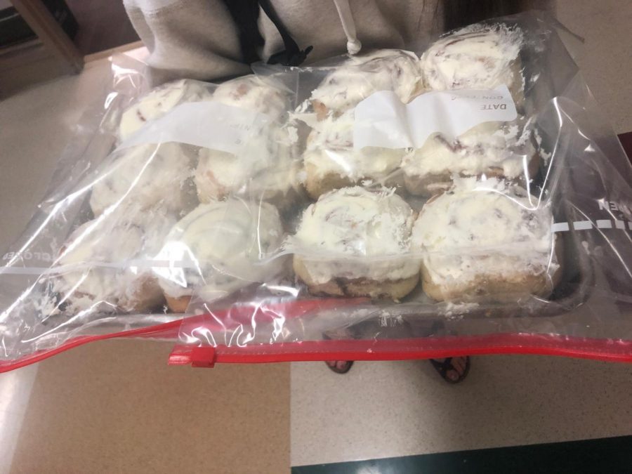 Every week Rebecca bring in a new batch of fresh, homeade cinnamon rolls for her classmates to buy. Rebecca makes, on average, 24 cinnamon rolls a week.