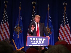 President Trump speaks at a rally in April. Recent rallies in Minneapolis have caused controversy following the impeachment inquiry.