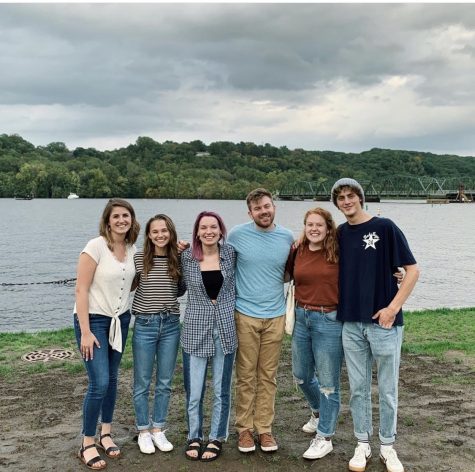 Friends and family of Zach Sobiech met in September with the cast members for the film. They spent some time in downtown Stillwater together, and hit it off like old friends.
From left to right:
Amy Adamle, Madison Iseman, Grace Sobiech, Mitchel Kluesner, Sammy Brown and Steffan Argus. 