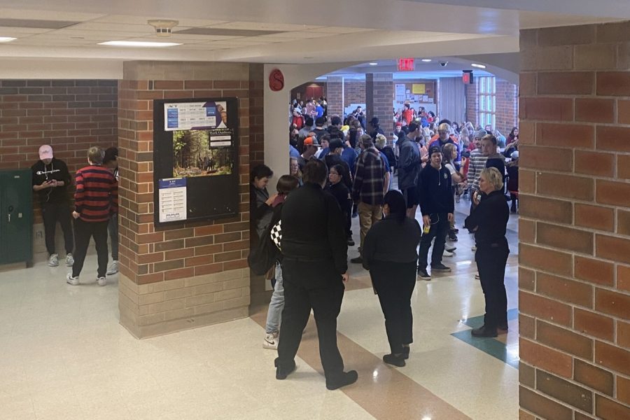 Officer Paradise can often be seen alongside our other security officers watching over the masses of students flowing in and out of the cafeteria during lunches. This is one way Paradise makes sure that students are being safe and following laws.
