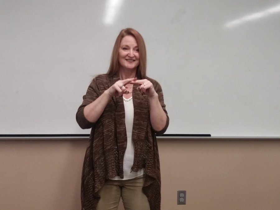 ASL teacher Becky Mazzara is back teaching after a license issue. She is very excited to be back doing what she loves, teaching ASL to students.