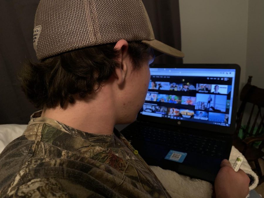 Stillwater graduate Mitchell Langness browses Netflix suggestions to find a new show. He has already binge-watched a few shows and his addiction leads him to search for a new one.