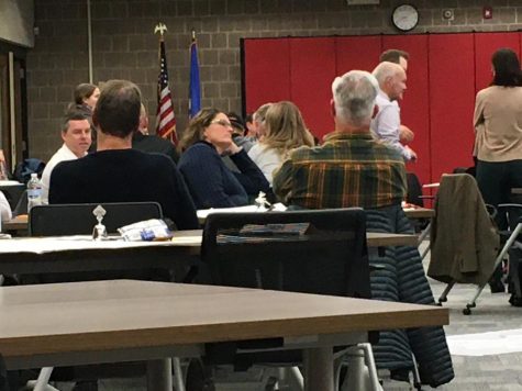 The Community Design Team discusses in small groups how to best use district facilities.  Each table is assigned a building to make specific recommendations for.