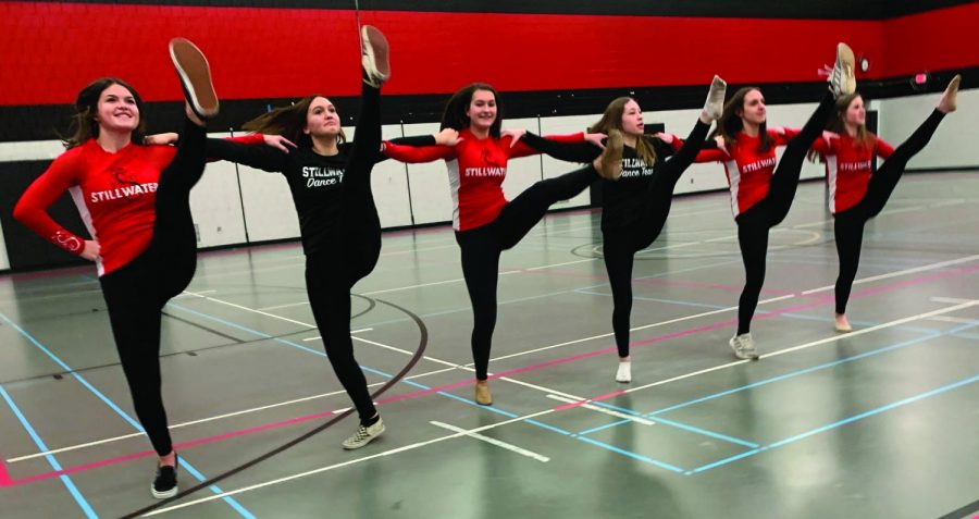 The girls winter dance team performed at the boys varsity basketball game Jan. 28 at 7 p.m. The varsity team performed a jazz routine and the junior varsity performed a kick routine.